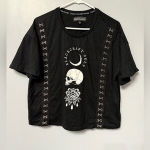 #10)  BlackCraft Cult Black Graphic Women's Top Large Excellent Condition